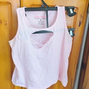 Blush Pink Cut-Out Tank Top